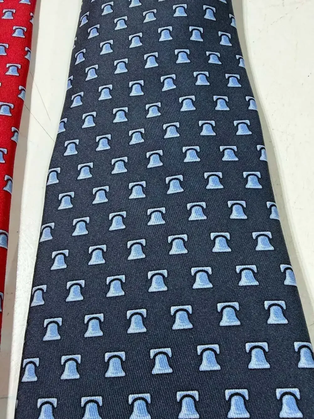 Vineyard Vines Liberty Bell Silk Tie Set Lot of 2 Red & Blue